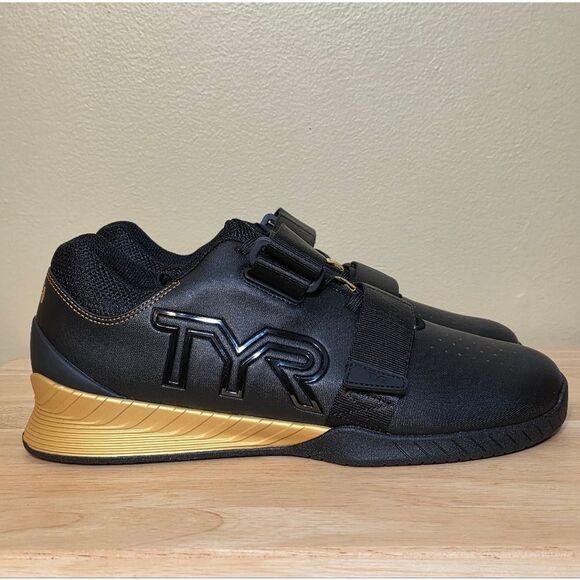 TYR L-1 Lifter Limited Edition Squat University Lifting Shoes Black Gold 10 - Picture 1 of 7